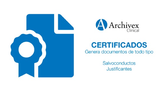 Certificados en Archivex Clinical