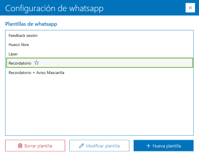 Configuración Whatsapp