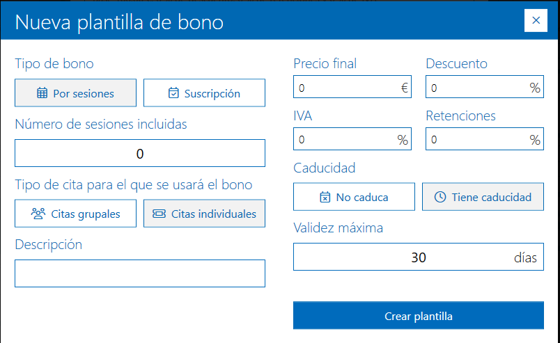 Configuración bono Archivex